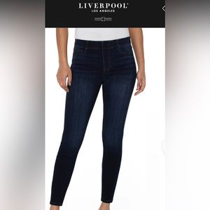 Liverpool Stretch Pull On Dark Jeans Jeggings Size 12 (31)